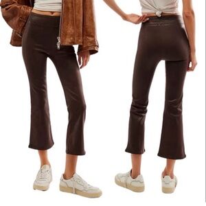 NWT Frame Jetset Crop Mini Boot Coated Espresso Super Stretch High Rise Bootcut